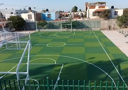 Cancha privada en San Luis Potosí pintada por PLAYKO
